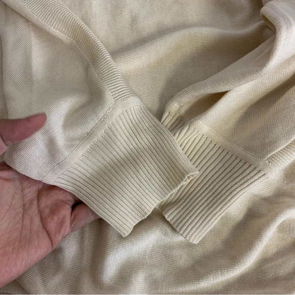 90s Diane Von Furstenberg Silk Blend Lightweight Knit Neutral Top Size Small - Picture 16 of 16